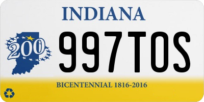 IN license plate 997TOS