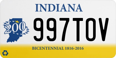 IN license plate 997TOV