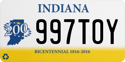 IN license plate 997TOY