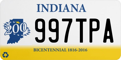 IN license plate 997TPA