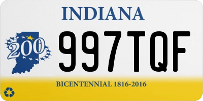 IN license plate 997TQF