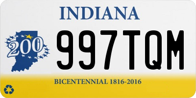 IN license plate 997TQM