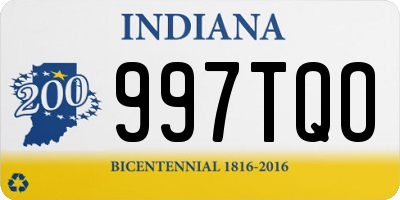 IN license plate 997TQO