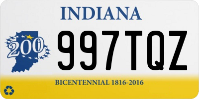 IN license plate 997TQZ