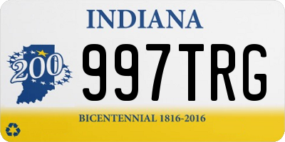 IN license plate 997TRG