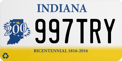 IN license plate 997TRY