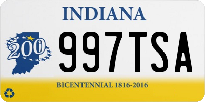 IN license plate 997TSA