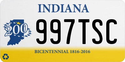 IN license plate 997TSC