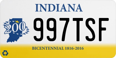 IN license plate 997TSF