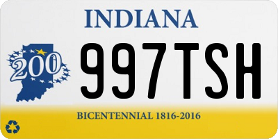 IN license plate 997TSH