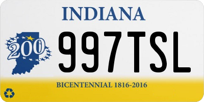 IN license plate 997TSL