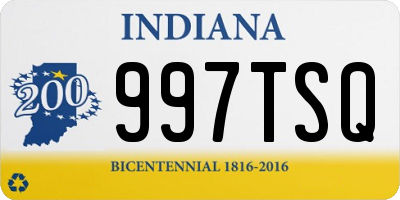 IN license plate 997TSQ