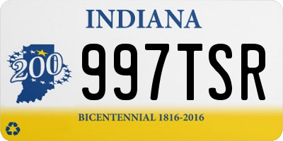 IN license plate 997TSR