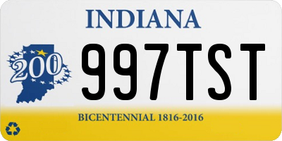 IN license plate 997TST