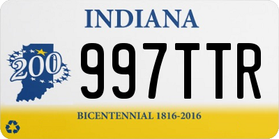 IN license plate 997TTR