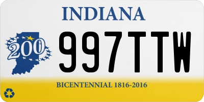 IN license plate 997TTW