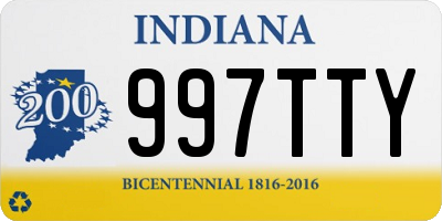 IN license plate 997TTY