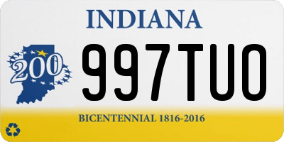 IN license plate 997TUO