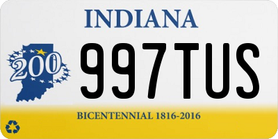 IN license plate 997TUS