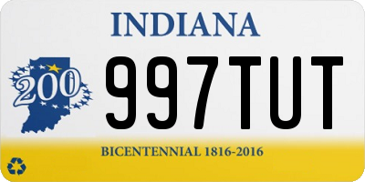 IN license plate 997TUT