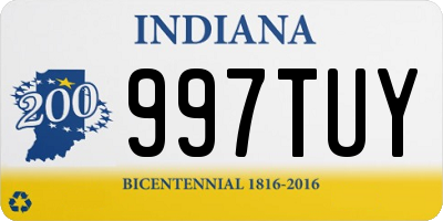 IN license plate 997TUY