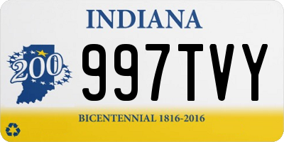 IN license plate 997TVY