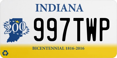 IN license plate 997TWP