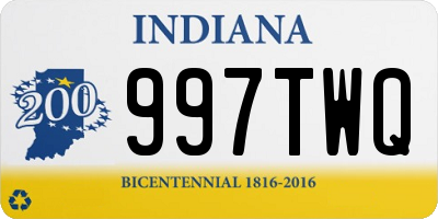 IN license plate 997TWQ