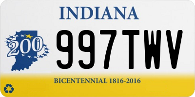 IN license plate 997TWV