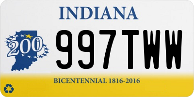 IN license plate 997TWW