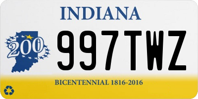 IN license plate 997TWZ