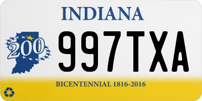 IN license plate 997TXA