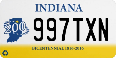 IN license plate 997TXN