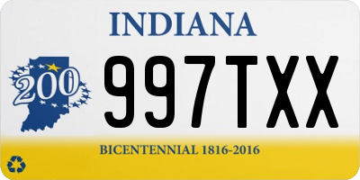 IN license plate 997TXX