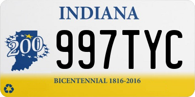 IN license plate 997TYC