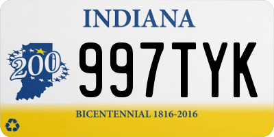 IN license plate 997TYK