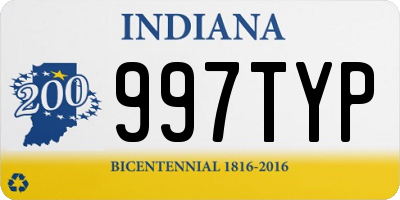 IN license plate 997TYP