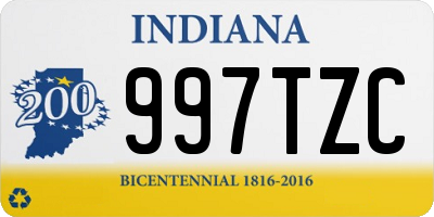 IN license plate 997TZC