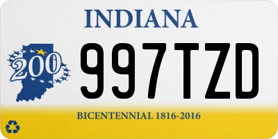 IN license plate 997TZD