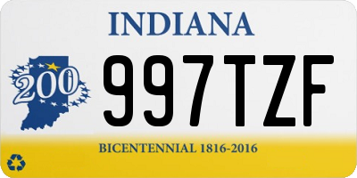 IN license plate 997TZF