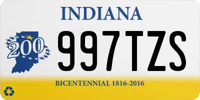 IN license plate 997TZS