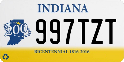 IN license plate 997TZT