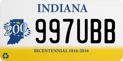 IN license plate 997UBB