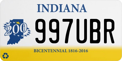 IN license plate 997UBR