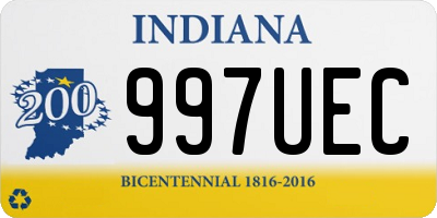 IN license plate 997UEC