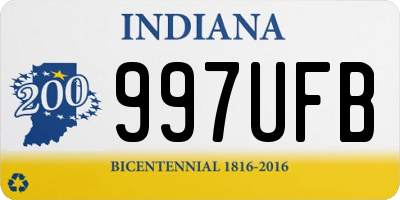 IN license plate 997UFB