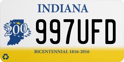 IN license plate 997UFD