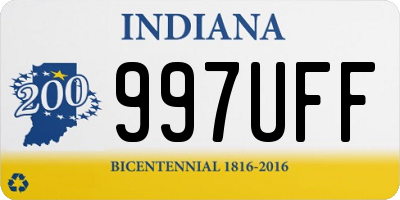 IN license plate 997UFF