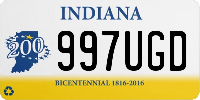 IN license plate 997UGD