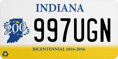 IN license plate 997UGN